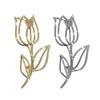 Brooch Hollow Tulip Design Anti-Wear Lapel Pin Sweaters Collars Hats Bags Coats Scarves Badge Versatile Accessory