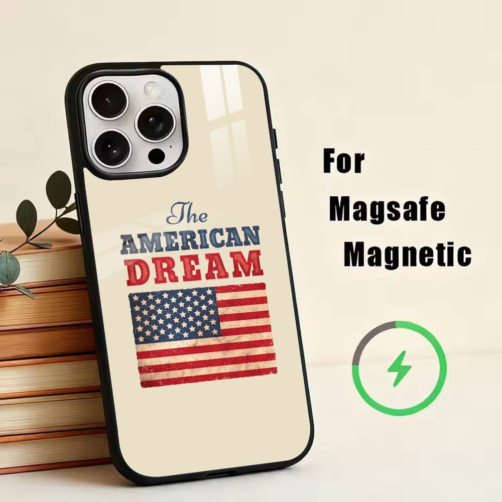 

The Culture of the American Flag Phone Case For iPhone17,16,15,14,13,12,11 Plus,Pro Magnetic with Magsafe Wireless Charging iPhone15Plus