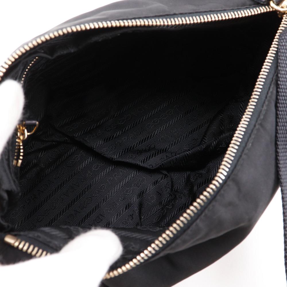 Prada Shoulder Bag Black Nylon Women Used