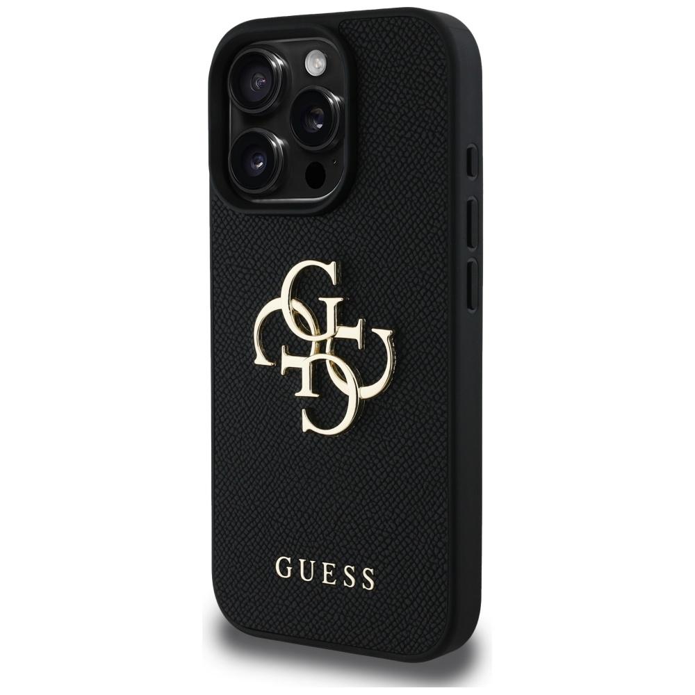 Etui Guess Grained Big 4G Logo Small     Classic Logo Do Iphone 16 Pro Czarny