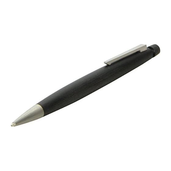 Lamy 2000 0.5mm Mechanical Pencil, Matte Stainless Steel Clip (L101/5), Black, Built-in Eraser (Z10), Lead (LAMY M 41)