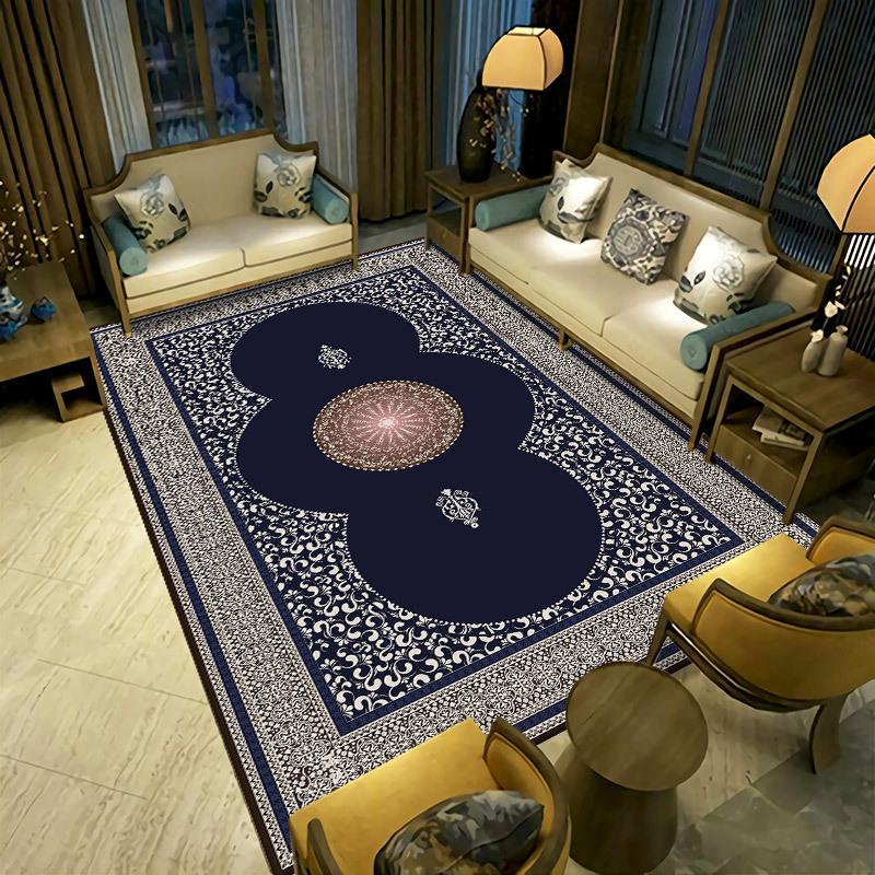 Persian Living Room Carpet  Bedroom Bedside Carpet Retro Ethnic Style Carpet Hotel Home Stay Carpet