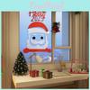 Stylish Christmas Window And Door Decor Featuring Festive Felt Snowman And Reindeer Designs
