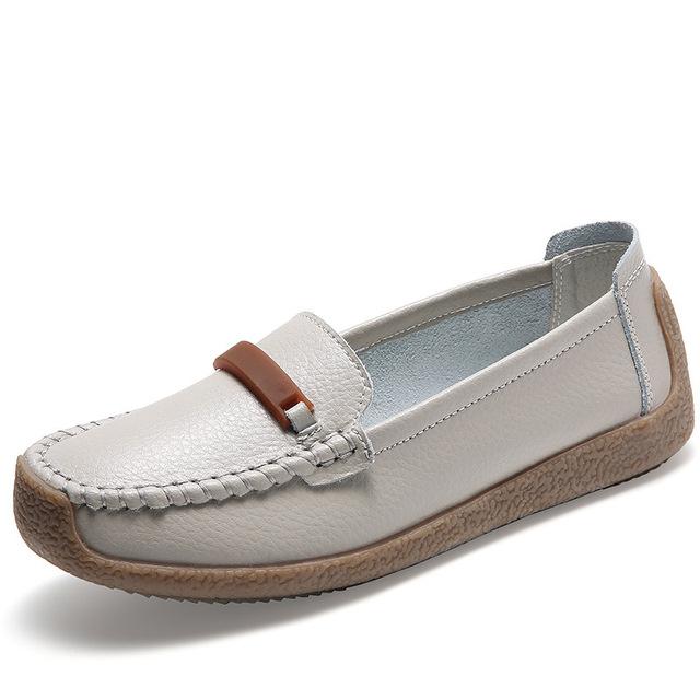 Damen Ballerinas, Ballettschuhe, ausgeschnittenes Leder, atmungsaktive Mokassins, Damen-Bootsschuhe, Ballerina-Damen-Freizeitschuhe