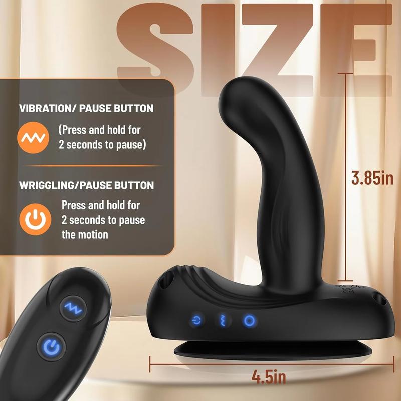 2026 Vibrator Anal Plug Male Prostate Massager Wiggling Vibrating Butt Plug with Remote Control Adults Anus Sex Toys For Men Gay