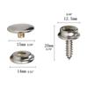 Tent Boat Tapping Snap Fastener Kit Canvas Cover Tools Snap Fastener Screw Kit Sockets Buttons