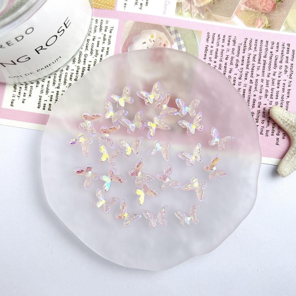 Pink Resin Cartoon Bowknot Heart Bow Tie Little Bunny Nail Art Accessories DIY Nail Hairpin Accessories Wholesale