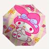 My Melody,Sanrio Automatic Folding Umbrella-Simple 8-Rib Design, Bright Cartoon Pattern, Durable Iron Frame, Suitable For Travel, Outdoor, B