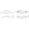 9-inch RV Cargo Trailer Door Handle Bar Accessory for Easy Grip, White Curved