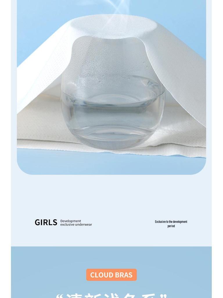 Girls' Summer Thin Style Training Bra for Puberty, Ages 12+