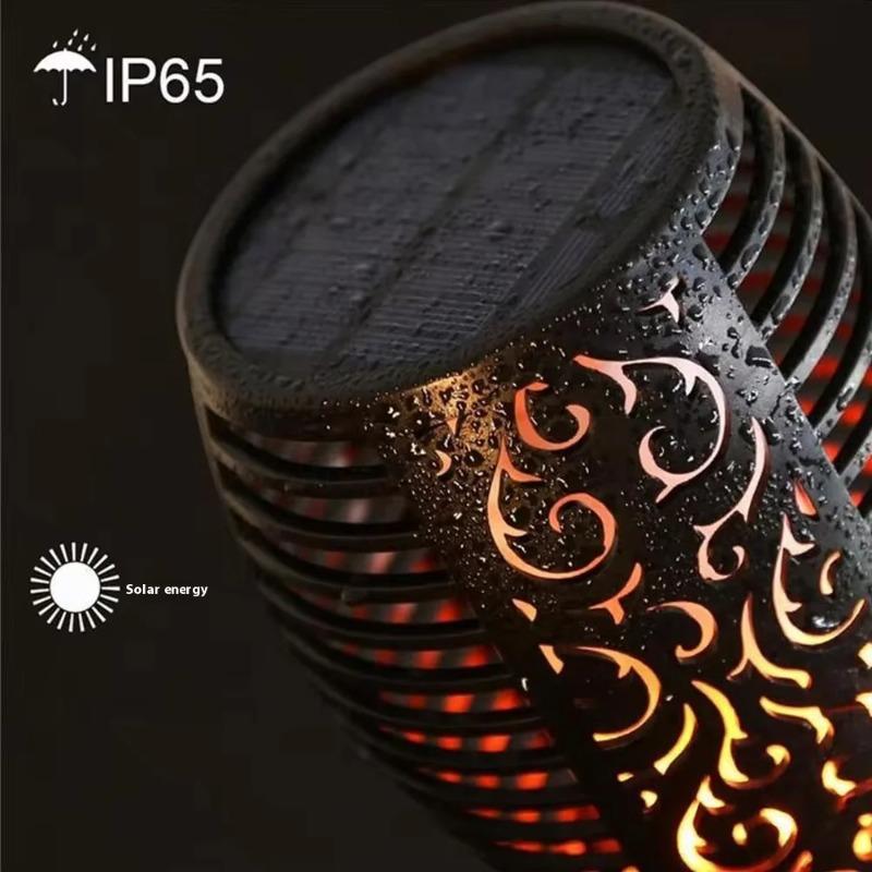 12LED Solar Flame Torch Light Flickering Light Waterproof Outdoor Lawn Path Yard Patio Floor Lamp Garden Christmas Decoration