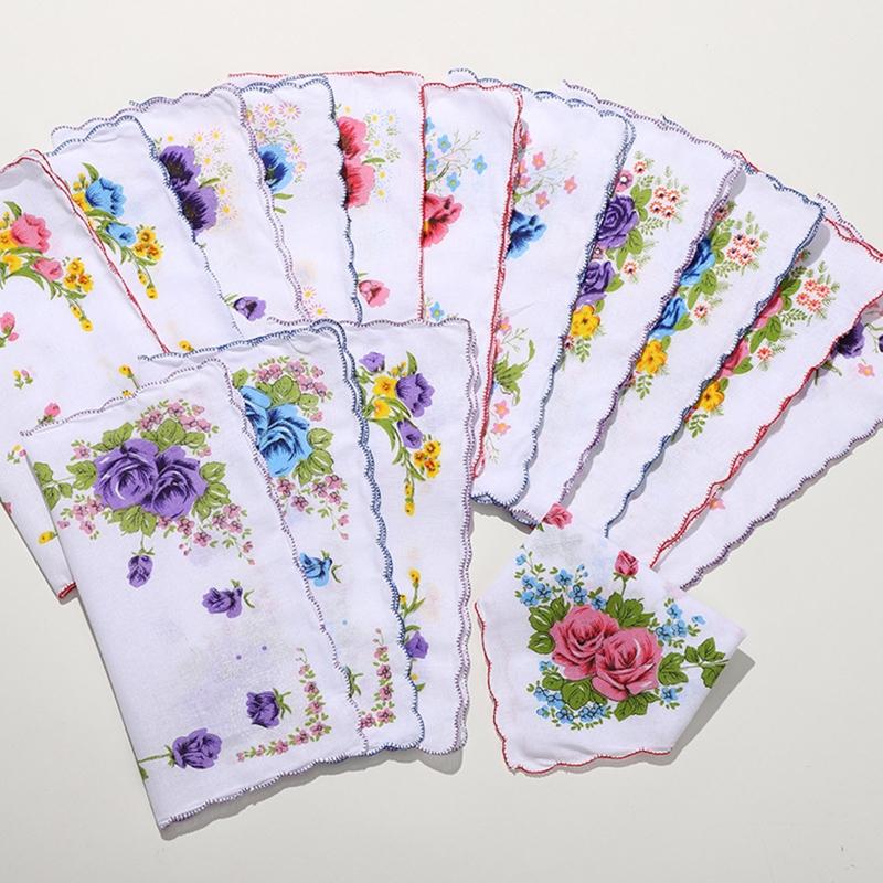 Pocket Handkerchiefs Toddler Face Towels 100% Cotton for Kids Girls Daily Use