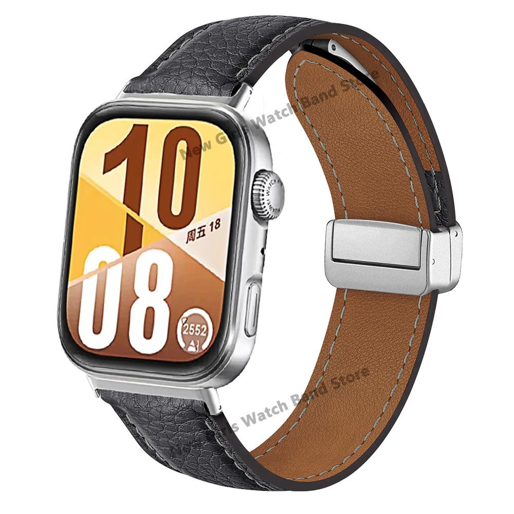 Skórzany Pasek do Huawe Watch Fit 4 Pro Bransoleta Correa Magnetyczne Zapięcie Opaska na Nadgarstek do Huawe Fit4 Fit3 Akcesoria Wymienny Pasek
