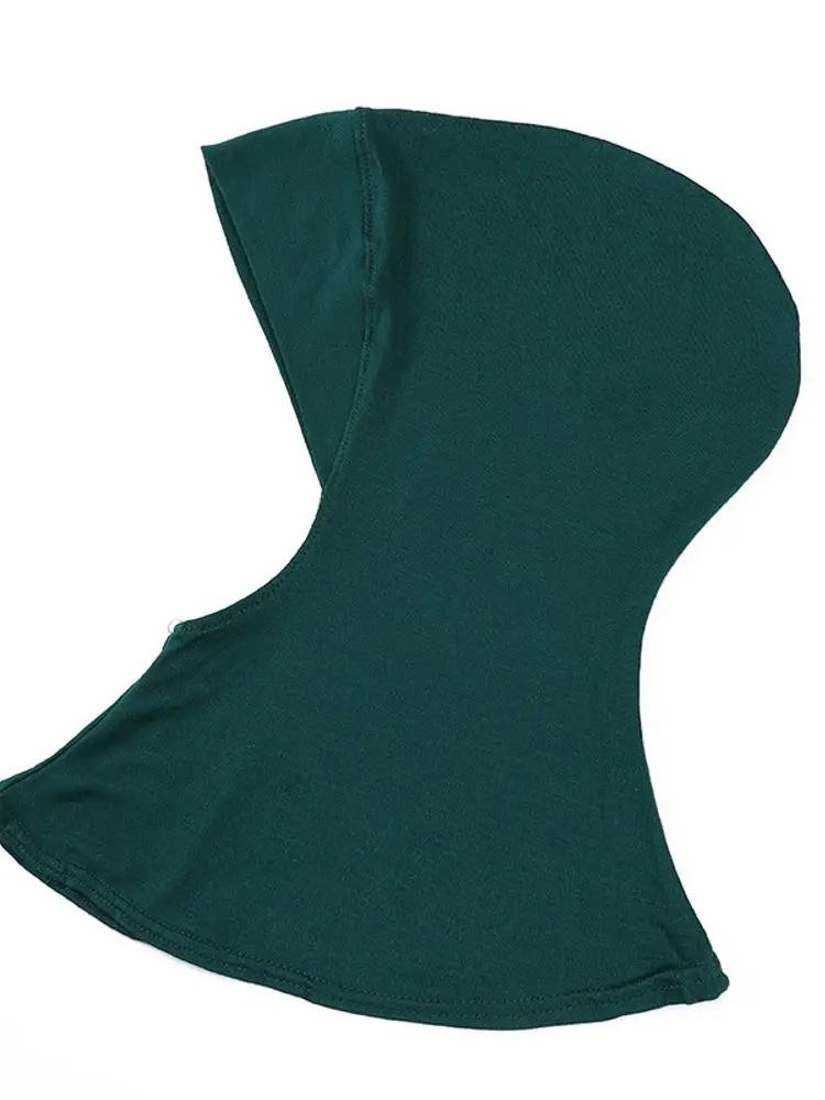 21Colors Soft Modal Elastic Basic Inner Turban Cap Muslim Women Solid Color Wrap Hijab Hats Wear Directly Headscarf Underscarf