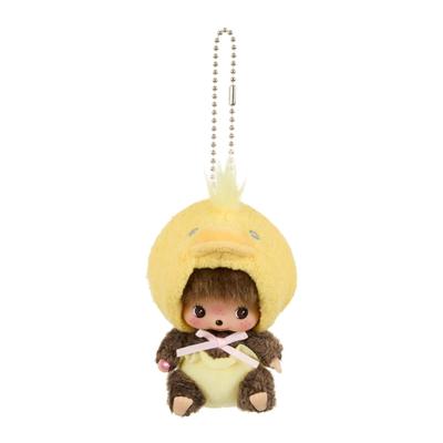 Monchhichi Plüsch SS Großes Gesicht Küken Spielzeug, Babychichi, Schlüsselanhänger,