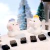 8Pcs DIY Accessories Figurines Snowman Miniature Model High Quality Snowman Statue