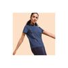 Enamor Dry Fit Antimicrobial Crew Neck Workout Tee for Women with Reflective Graphic(A309_BLACK MELANGE ACTIVE REFLECT
