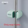 Plastic Bathroom Mop Hook Holder With Adhesive Strong Fixing For Kitchen And Toilet Storage