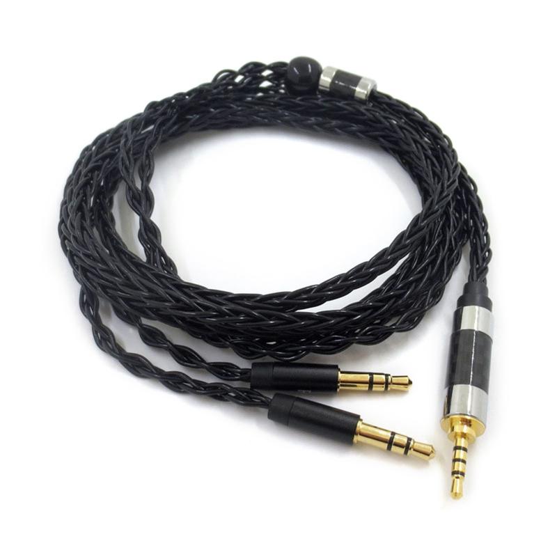 3.93ft 8 Cores Earphone Cable Headphone Line Sync Leads for Denon AH-D600/AH-D7200/AH-D9200/AH-D5200