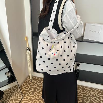 Small Fresh Literary and Leisure Love Foreign Style Shoulder 2025 Large Capacity Handbag Tote Bag Student Armpit Bag