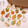 ins wind cute dripping drink shape pendant female personality small jewelry accessories