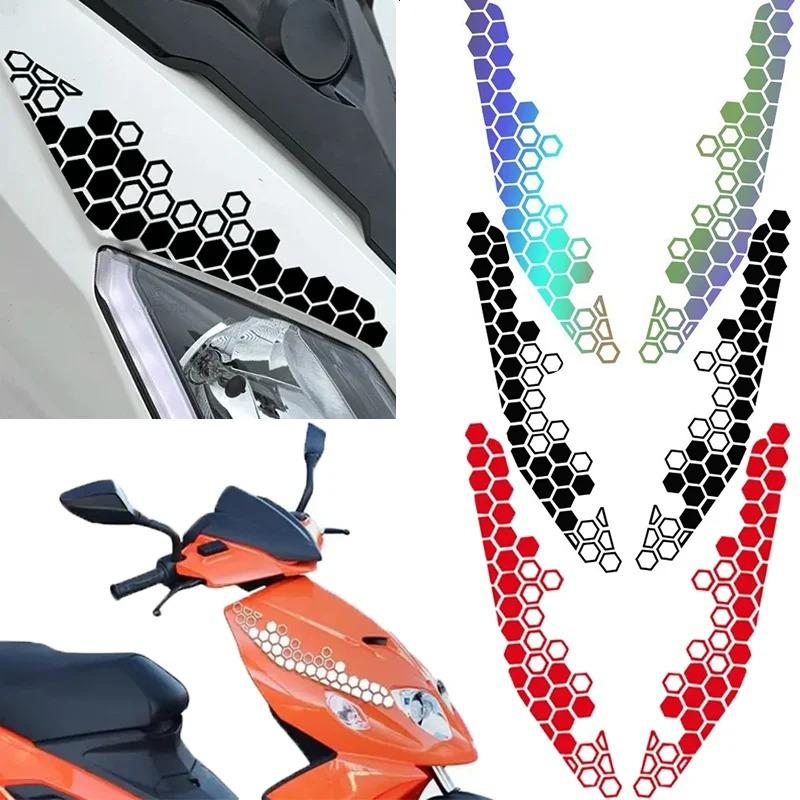 Motorcycle Honeycomb Decals Reflective Stickers Multicolor Decorative Sticker Motorbike Bumper Ornament Modification Accessories
