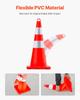 Safety Cones Traffic Cones 12 x 28" Orange Reflective Collars Road Cones