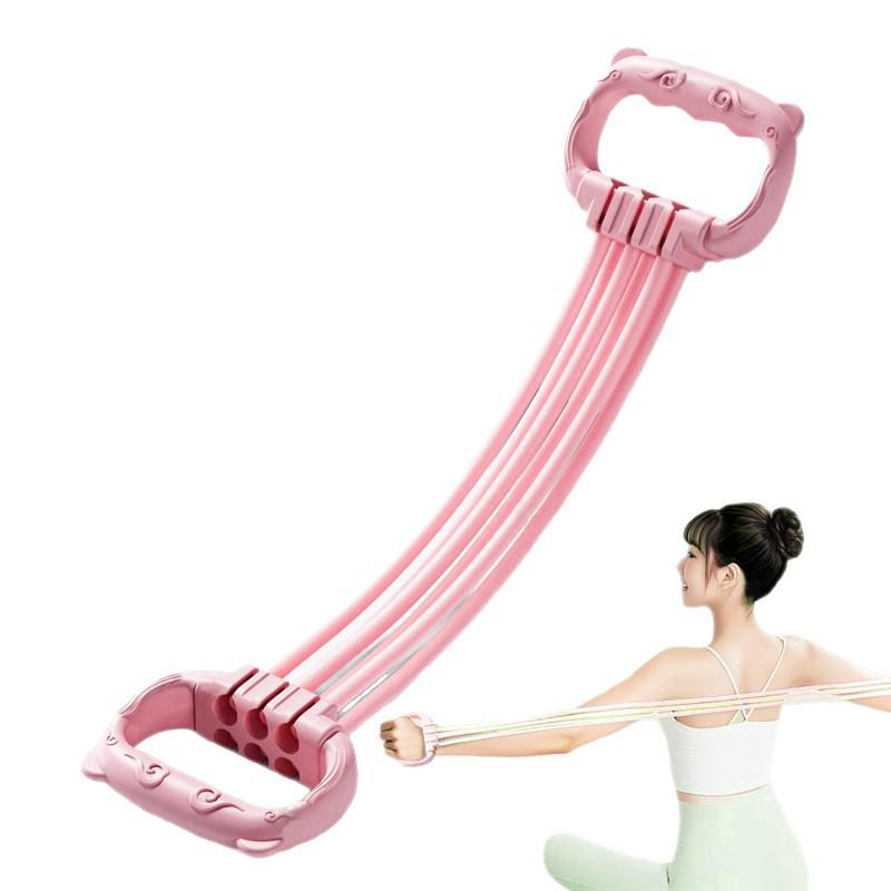 8-Shape Adjustable Yoga Resistance Band for Women - Back, Shoulder, and Stretching Fitness Equipment