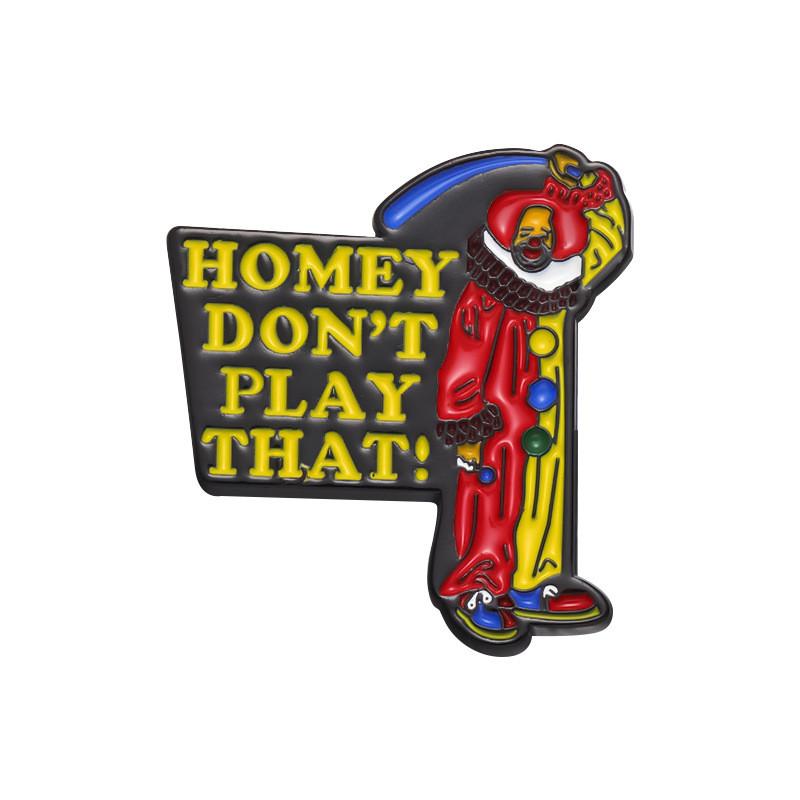 

Clown Red Stylish Pin With Artistic Letter Design In Durable Alloy For Unisex Fashion Lovers