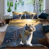 Realistic Tiger Printing Bed Three-Piece Set, Bedding, Digital Printing Bedding