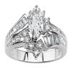 Damen-Fingerring mit Marquise-Schliff, kubischer Zirkonia, Verlobung, Jahrestag, Schmuck