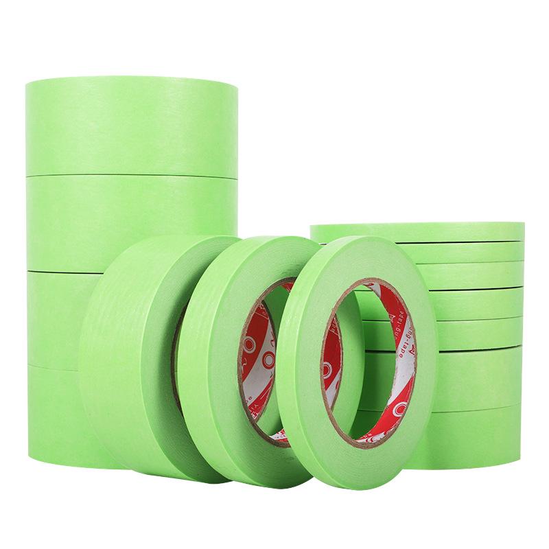 Green Low-Tack Masking Paper & Tape for Damage-Free Color Separation and Art Painting on Walls