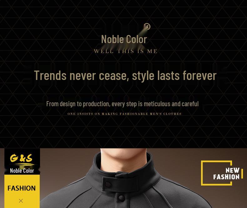 High-End American Retro Heavyweight Half-High Collar Men's Hoodie - Autumn Loose Henley Style