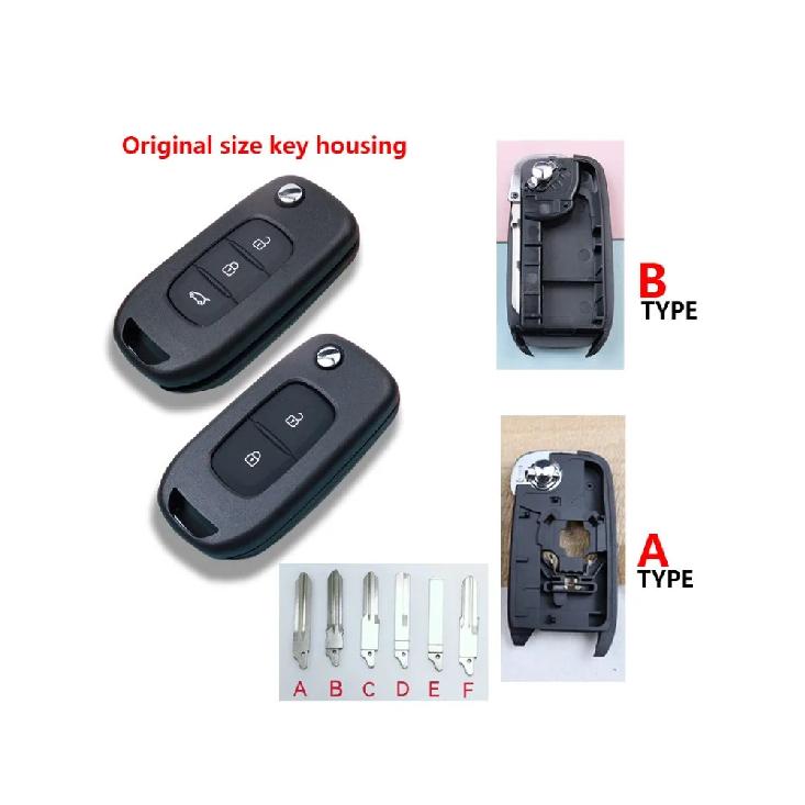 Boîtier de clé de voiture 2 3 boutons Coque de télécommande Accessoires pour Renault Express Uit 2022