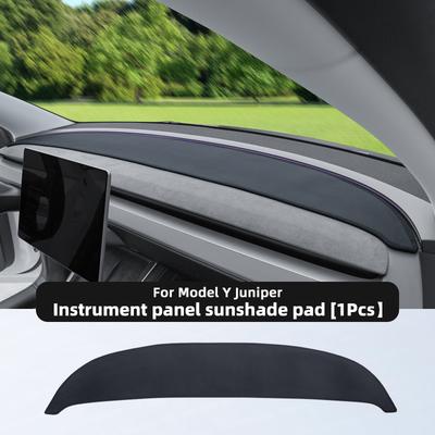 For Tesla Model Y Juniper Suede Leather Dashmat Model 3 Highland Car Dashboard Cover Pad Dash Mat SunShade Carpet Accessories