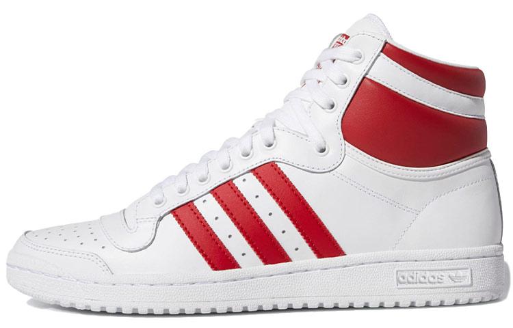 Adidas Top Ten Hi White Scarlet