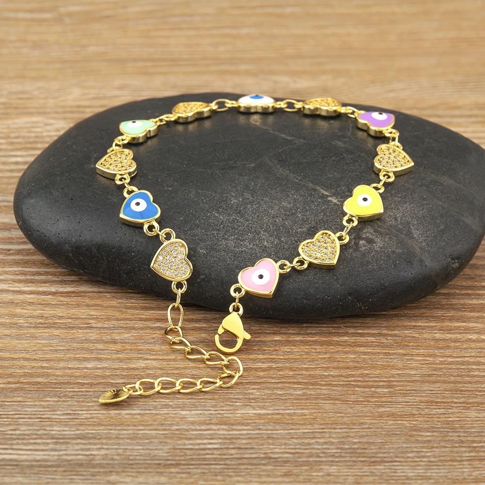 Nidin New Arrival Elegant Flower/Airplane/Star/Heart Shape Shiny Zircon Chain Bracelets Adjustable Accessories Jewelry For Women