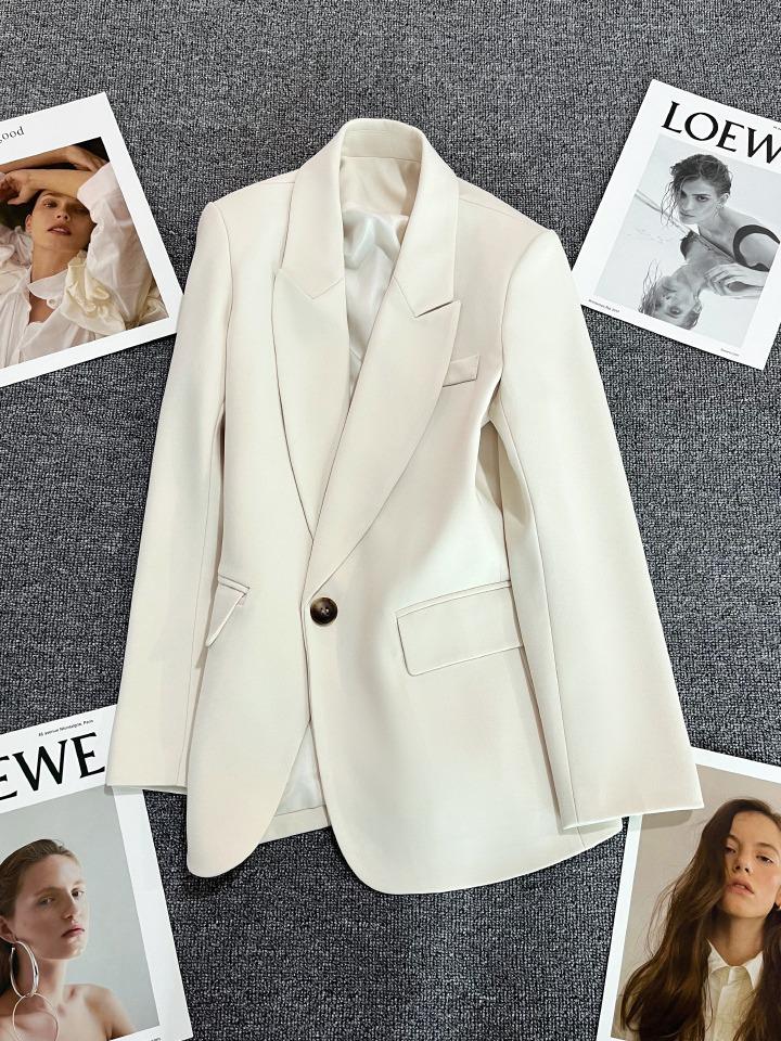 Dámské ležérní texturované sako v korejském stylu na podzim 2025 - Streetwear s dlouhým rukávem