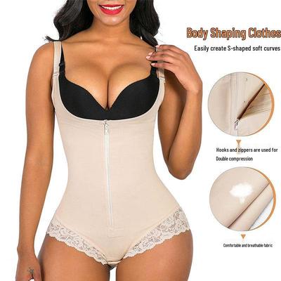 Europäische & Amerikanische Plus Size Körperformende Einteiler Unterwäsche mit Taillenformer & Po-Lifter