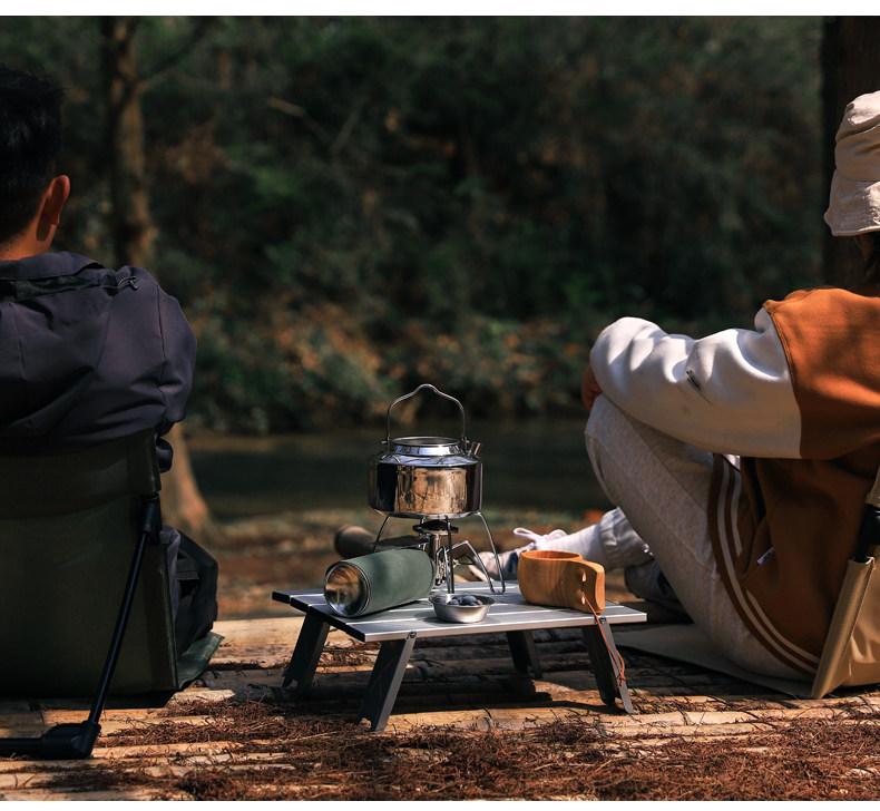 Ultra-Light Portable Aluminum Folding Table - Compact for Camping, Coffee, or Tea