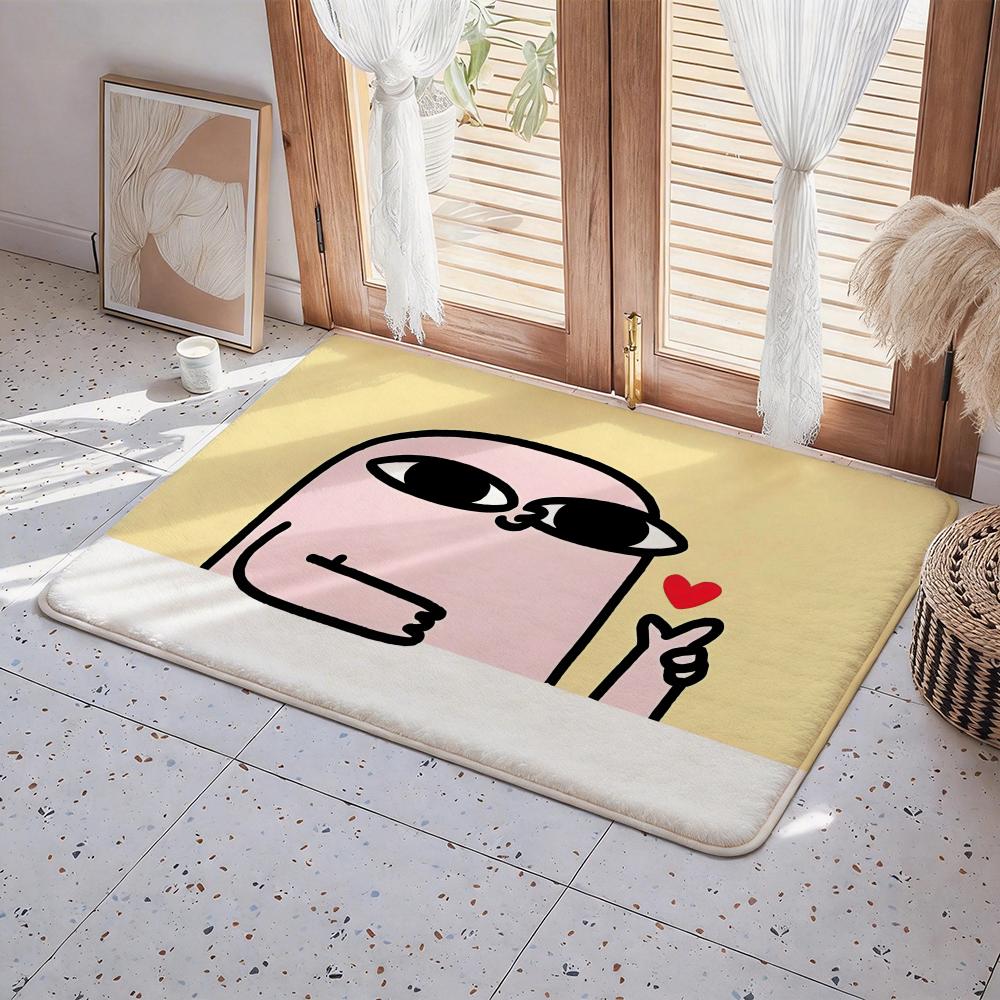 Character K Ketnipz Floor Mat Eco Flannel Doormat Non Slip Odorless Indoor Floor Rug Soft Short Plush Home Mat