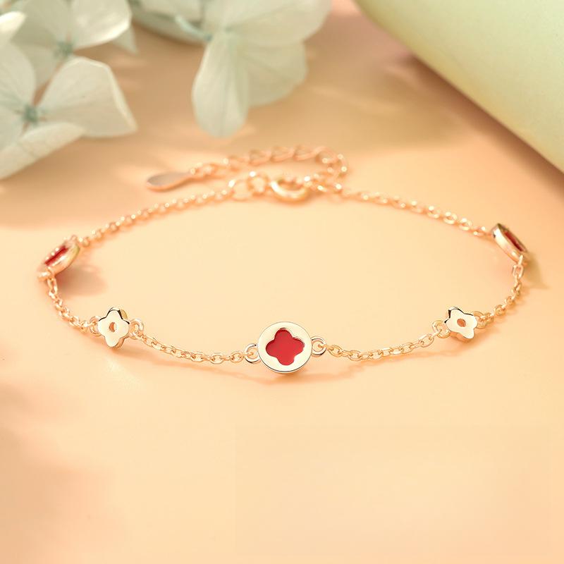 Four-leaf Clover Bracelet, Student Girlfriend Birthday Gift, Sweet Niche Design Bracelet for Girlfriend