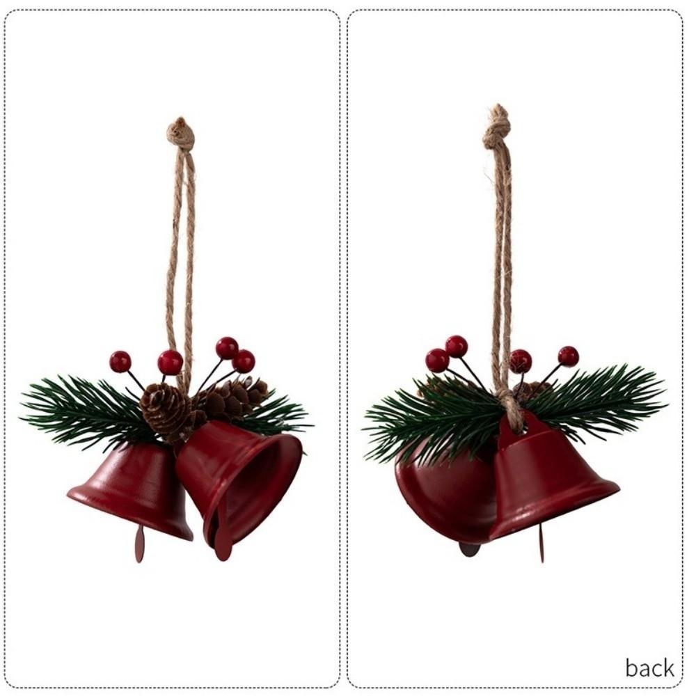 Multi-color Christmas Jingle Bells Retro Metal Christmas Bell Pendant  Window Decoration