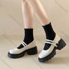 Fashion Comemore Thick Bottom Mary Jane Shoes Spring and Autumn New Thick Heel College British Style Pumps High Heeled Jk Women's Shoes