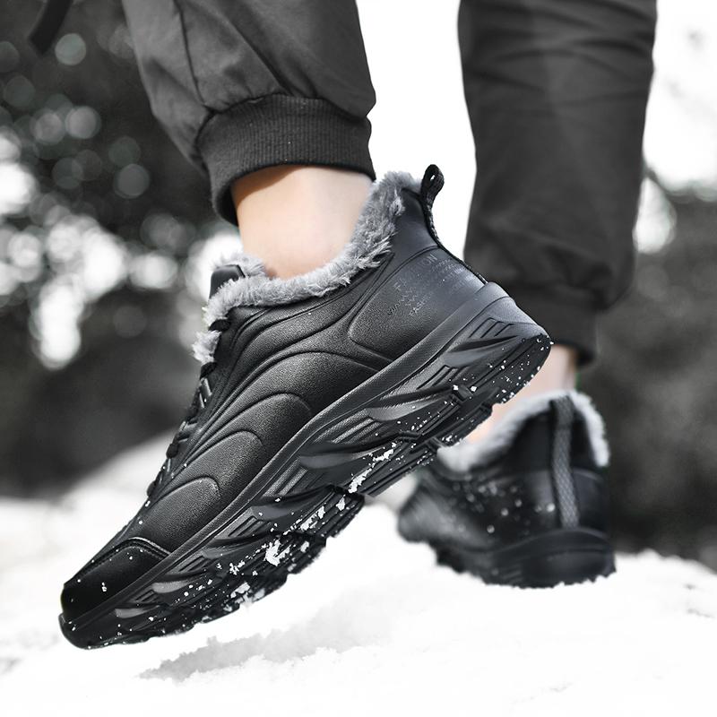 TUINANLE Men's Warm Hiking Sneakers Outdoor Breathable Shoes Large Light Sports Footwear for Casual Daily Jogging