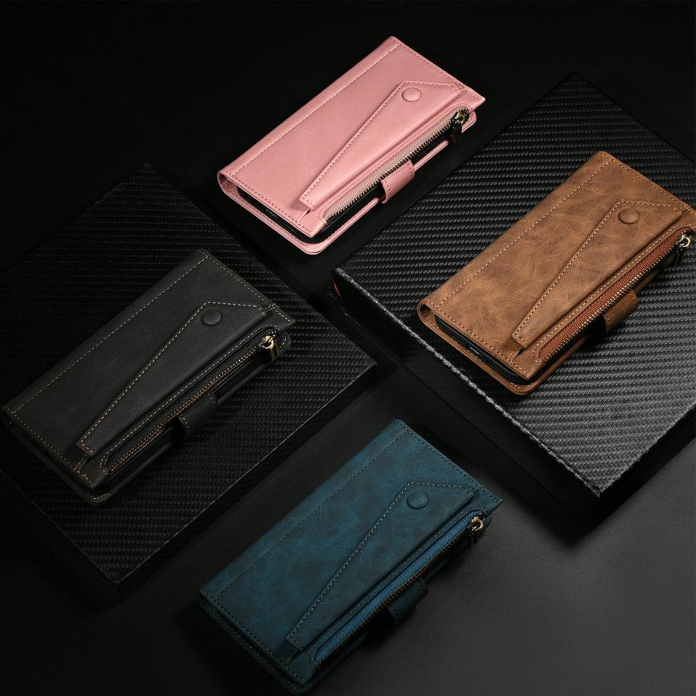 S24 S25 Ultra 5G Zipper Wallet Case RFID Leather Card Crossbody Coque for Samsung Galaxy S25 Edge S24 Plus 25 S 24 FE Flip Cover