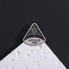 Unique Apollo 11 Commemorative Brooch Black Triangle Design Classic Accessory Alloy