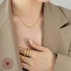 Korean Trendy Irregular Curve Gold-Plated Titanium Steel Minimalist Chain Necklace