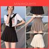Stylish Women High Waist Pleated Skirt Featuring Comfortable Safety Shorts Inside