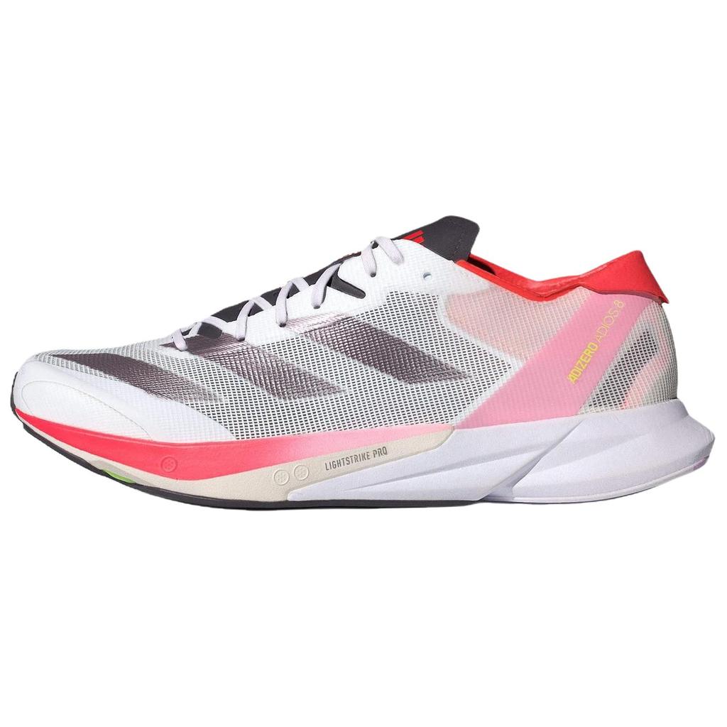 adidas Adizero Adios 8 White Aurora Solar Red Men Sneakers Cloud-White Aurora-Metallic ID3630